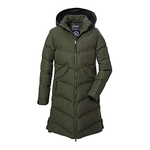 Killtec ragazze cappotto trapuntato con cappuccio/cappotto idrorepellente kow 167 grls qltd ct, dark olive, 164, 40924-000