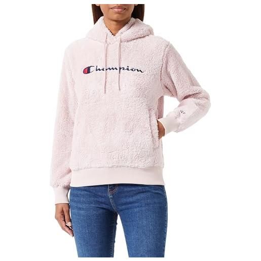 Champion legacy legacy american classics w - bonded polar teddy felpa con cappuccio, rosa, donna fw23