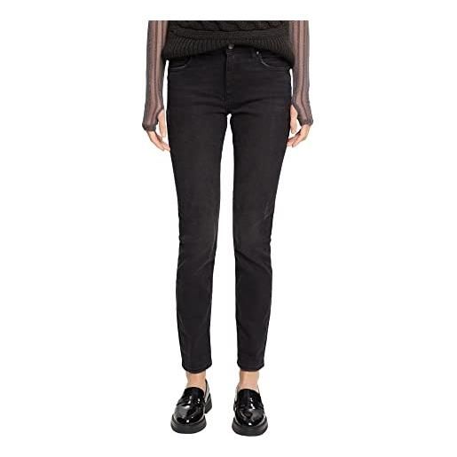 ESPRIT straight leg jeans, nero (lavaggio scuro 911), 27w x 30l donna