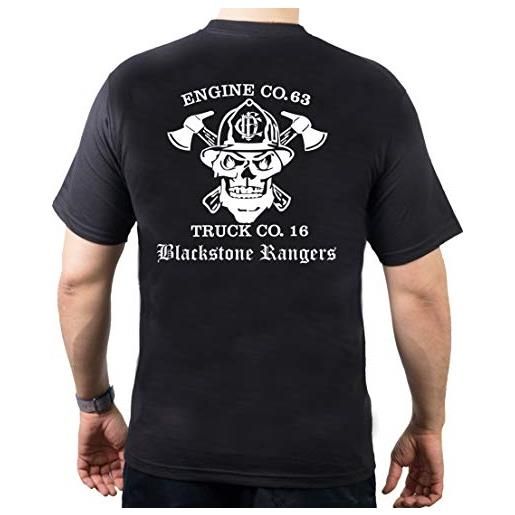 fuoco1 t-shirt (black/nero) chicago fire dept. Blackstone rangers e63 t16