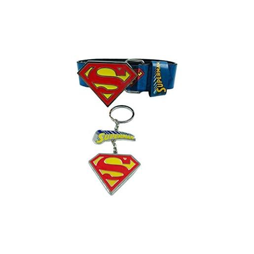 BB Designs Ltd dc superman - set di cinture e portachiavi 7-12 anni