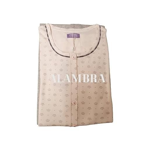 ALAMBRA pigiama donna linclalor cotone primavera estate nuova collezione mezza manica anche taglie forti calibrate (60, 2)