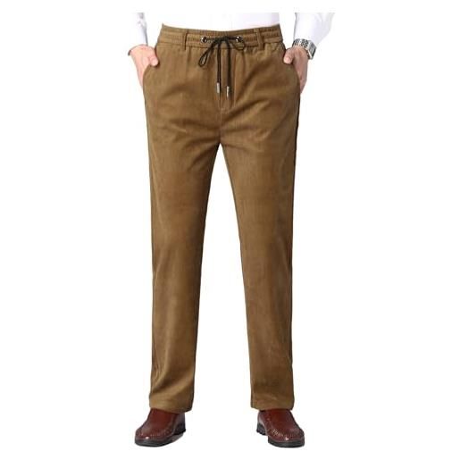 Yukirtiq pantaloni da uomo in velluto a coste ufficio pantaloni eleganti elasticizzato pantaloni da jogging formale e casual con coulisse