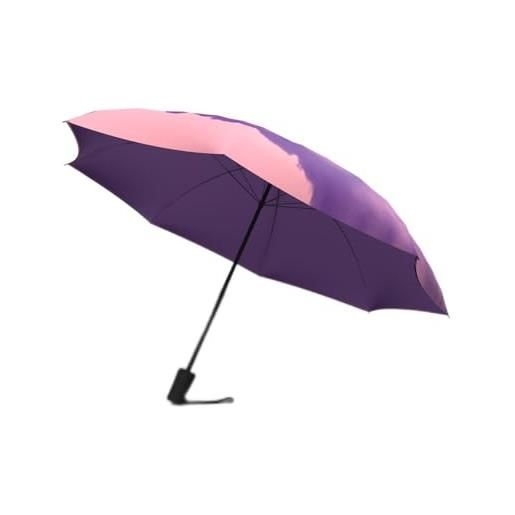 Collins jumble & co ups & downs ombrello - ombrello compatto e resistente impermeabile automatico - un pulsante di apertura e chiusura - due colori - viola/rosa