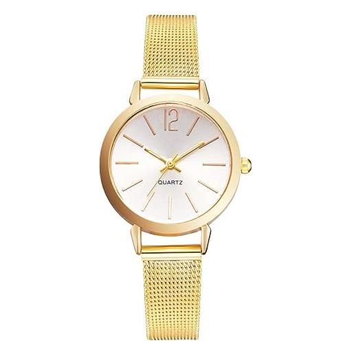 Hemobllo orologi da donna oro economici orologio da donna orologio con cinturino facile da leggere orologio da donna orologio (dorato) orologio oro e argento donna, bracciale