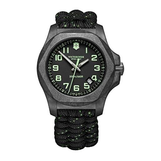 Victorinox inox - orologio analogico da uomo, al quarzo, con cinturino v241859, colore: nero, cinturino, nero, cinghia