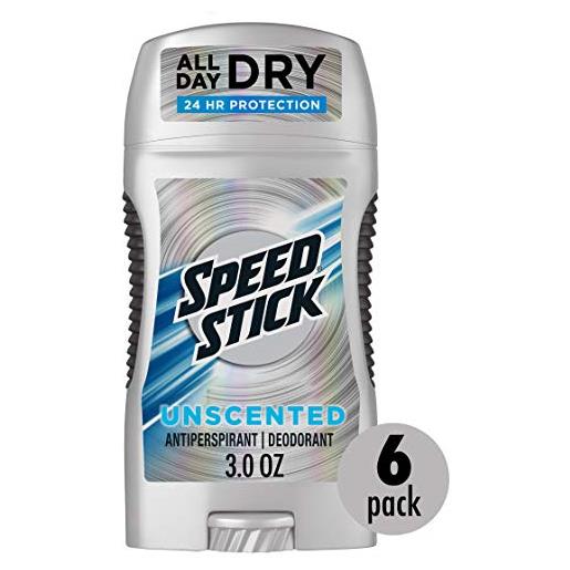 Speed Stick power antiperspirant/deodorant, unscented 3 ounce (pack of 6) by mennen