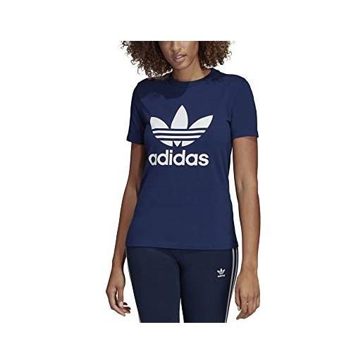 adidas trefoil tee, t-shirt donna, dark blue, 40