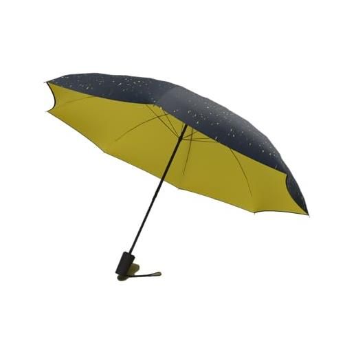 Collins jumble & co ups & downs ombrello - ombrello compatto e resistente impermeabile - un pulsante di apertura e chiusura - due colori - giallo/nero