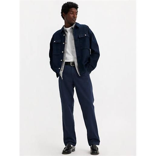 Levi's pantaloni xx chino authentic dritti blu / navy blazer soft garment dye