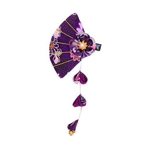 ABOOFAN fermagli per decorativi molletta di stoffa a forma di ventaglio fermaglio per da sposa forcine per bambini capodanno fiori di stoffa viola bambino accappatoio