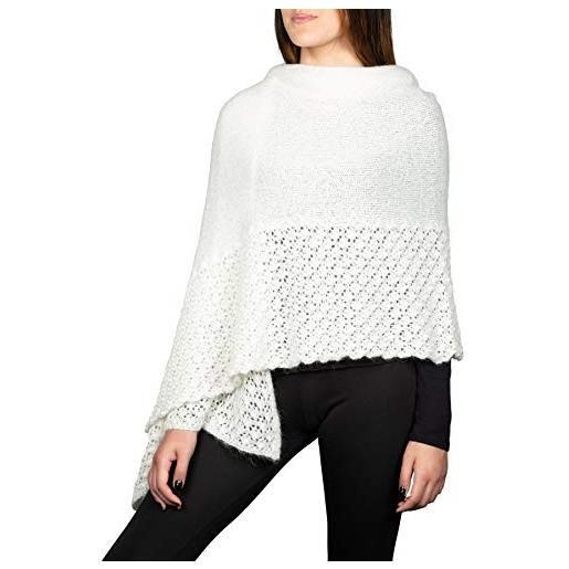 Kemailù - kim stola mohair con paillettes - donna (beige chiaro)