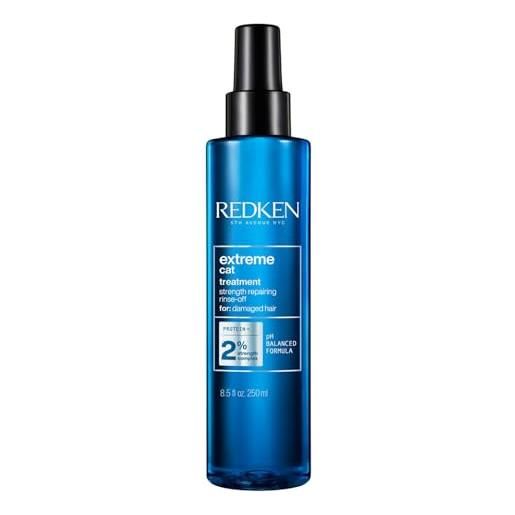 Redken trattamento spray ristrutturante, per capelli danneggiati, azione rigenerante, con proteine, cat extreme, 250 ml