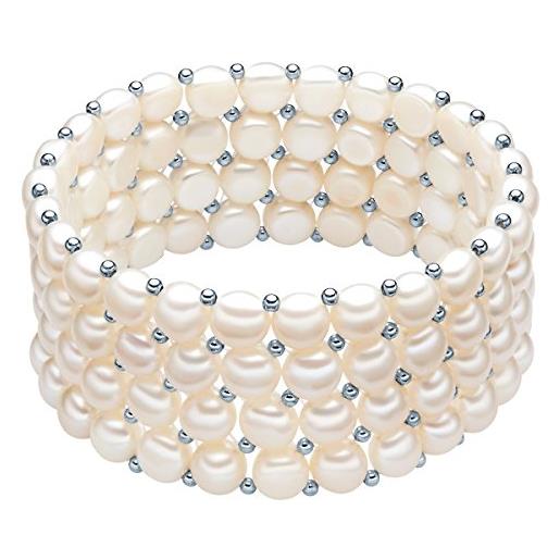 Valero Pearls bracciale da donna in argento sterling 925 con rodio con perle coltivate d'acqua dolce bianco 60201668