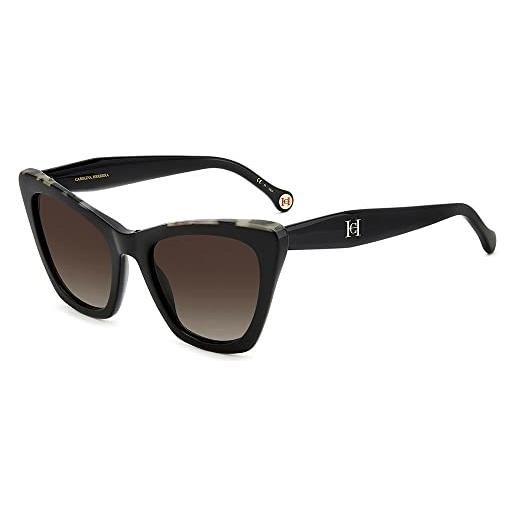 Carolina Herrera her 0129/s sunglasses, wr7/ha black havana, 55 unisex