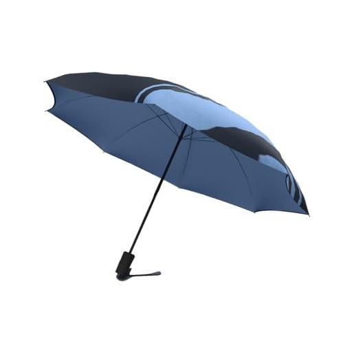 Collins jumble & co ups & downs ombrello - ombrello compatto e resistente impermeabile automatico - un pulsante di apertura e chiusura - due colori - azzurro/giallo