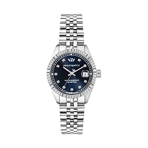 Philip Watch caribe orologio donna, tempo e data, analogico - 39x31,3mm