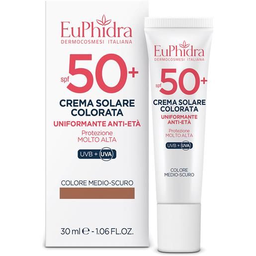 EUPHIDRA crema colorata medio-scuro viso spf50+ 30 ml