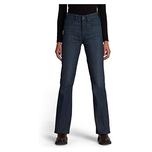 G-STAR RAW women's 3301 high flare jeans, blu (worn in deep water d01541-c830-c596), 27w / 32l
