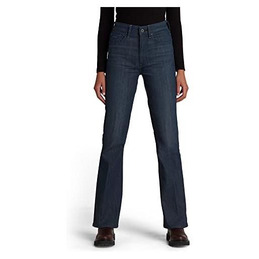 G-STAR donna 3301 high flare jeans, blu (worn in deep water d01541-c830-c596), 27w / 32l