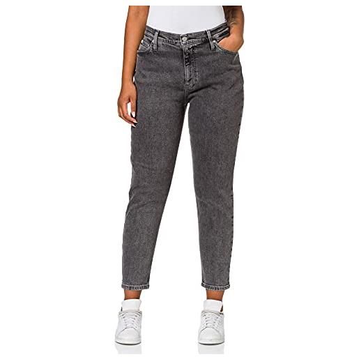 Calvin Klein jeans mom jean, jeans, donna, 32w short, grigio (denim grey)