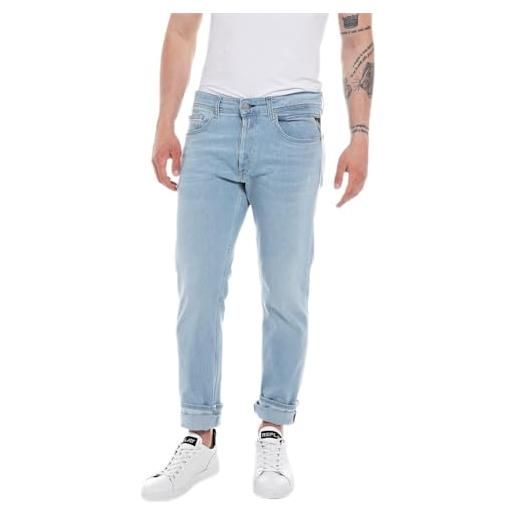 REPLAY ma972 grover 99 denim, jeans uomo, light blue 010, 31w / 34l
