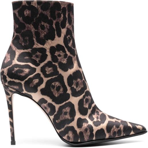 Le Silla eva 100mm leopard-print boots - nero
