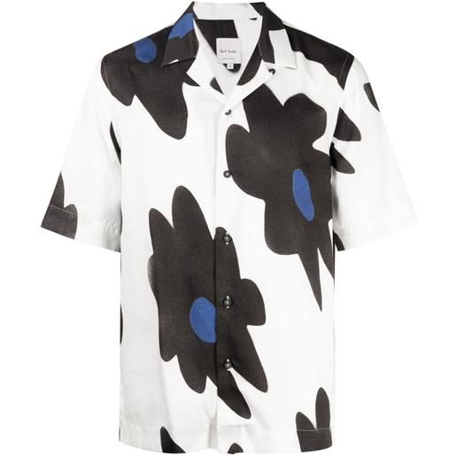 Paul Smith floral-print short-sleeve shirt - nero