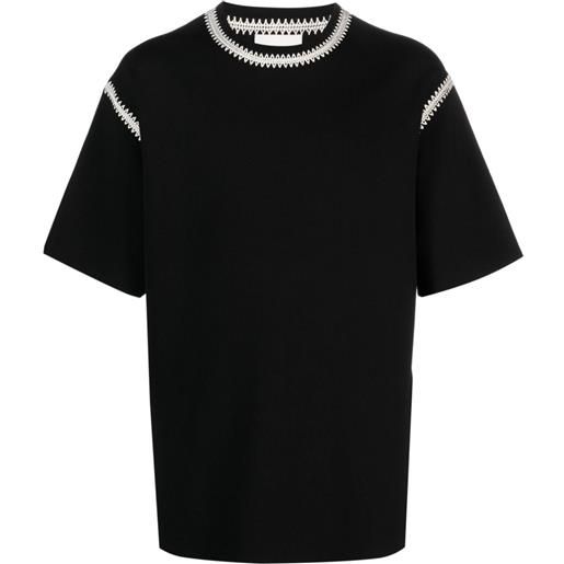 Nanushka t-shirt girocollo - nero