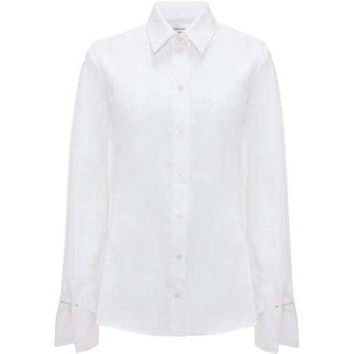 Victoria Beckham camicia con pieghe - bianco