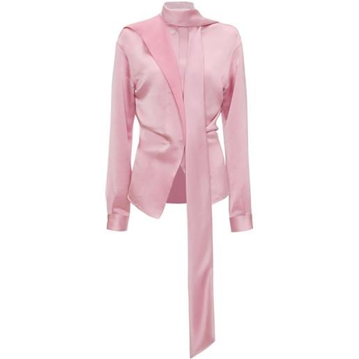 Victoria Beckham blusa con foulard - rosa