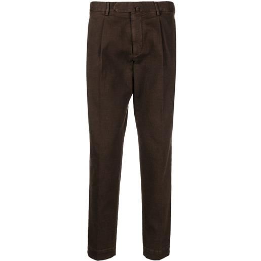 Dell'oglio pantaloni affusolati a quadri - marrone
