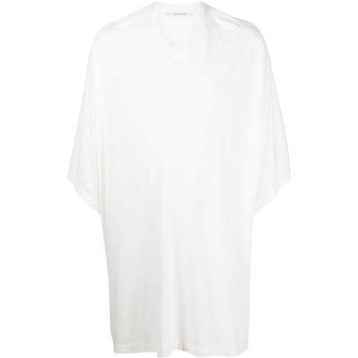 Julius t-shirt con maniche a spalla bassa - bianco