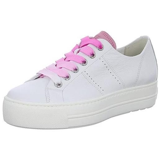 Paul Green s. Nappa/s. Suede, sneaker donna, white/candy, 40 eu