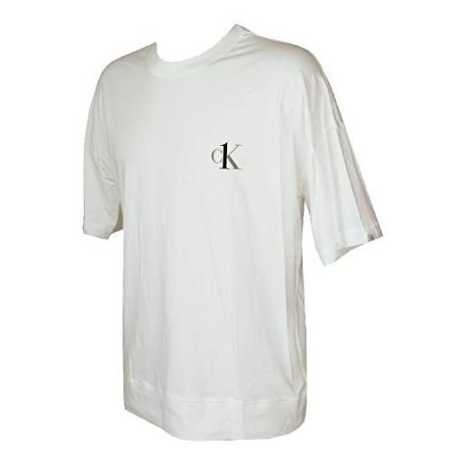 Calvin Klein s/s crew neck t-shirt, black w white logo, m uomo