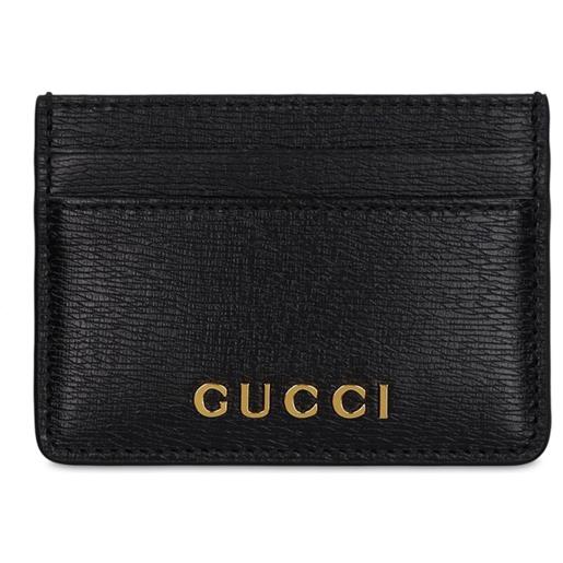 GUCCI porta carte di credito gucci script pelle