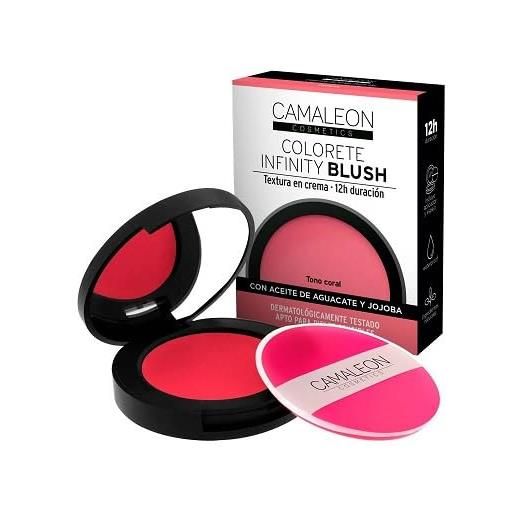 Camaleon cosmetics - infinity blush 12 ore - tonalità corallo - lunga tenuta - texture cremosa - vegano