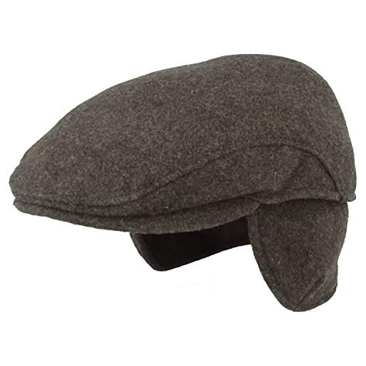 Hut Breiter breiter berretto da uomo con paraorecchie cappellino basco sscozzese impermeabile e pieghevole berretto piatto delicato sulla pelle e comodo, grigio 59