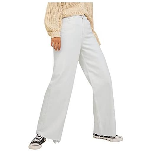 Jack & Jones jjxx jxtokyo wide hw cre6011 rh jeans, bianco denim, 30w x 32l donna