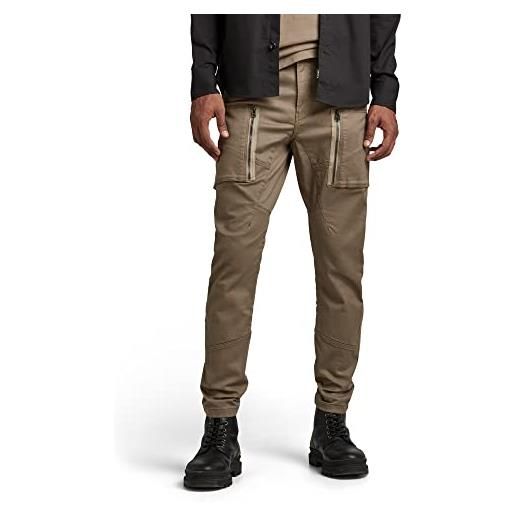 G-STAR RAW zip pocket 3d skinny cargo pants, jeans uomo, verdescuro (shadow olive c105-b230), 30w / 32l