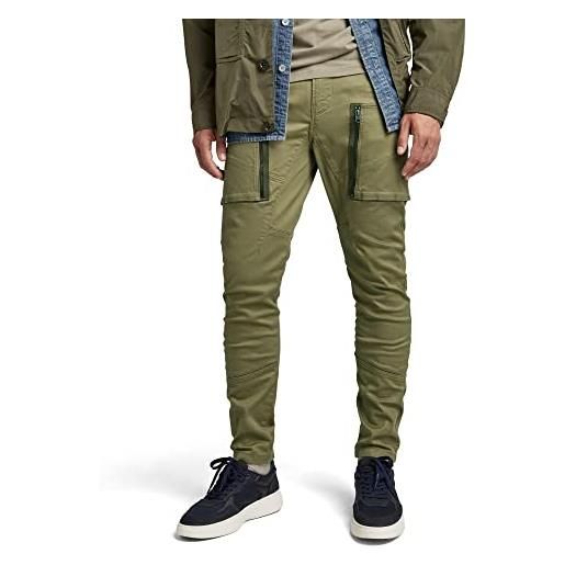 G-STAR RAW zip pocket 3d skinny cargo pants, jeans uomo, grigio (rabbit d21975-d504-g077), 32w / 32l