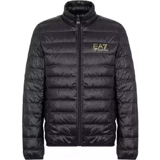 EA7 Emporio Armani giacca piumino 8npb01 pn29z uomo nero logo dorato