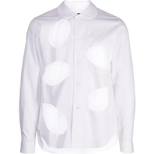 Black Comme Des Garçons camicia con dettaglio cut-out - bianco