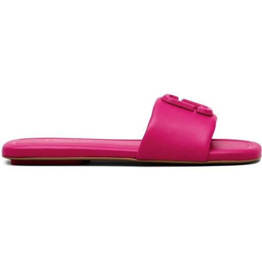 Marc Jacobs the j leather slide sandals - rosa