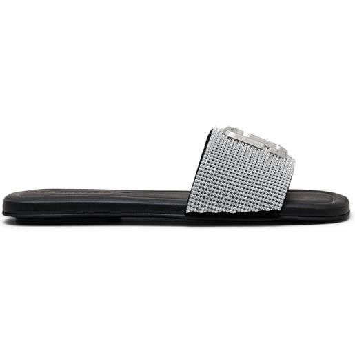 Marc Jacobs the j rhinestone-embellished leather sandals - nero