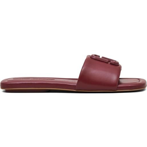 Marc Jacobs the j leather slide sandals - rosso