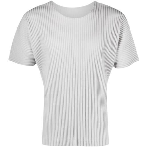 Homme Plissé Issey Miyake t-shirt color pleats plissettata - grigio