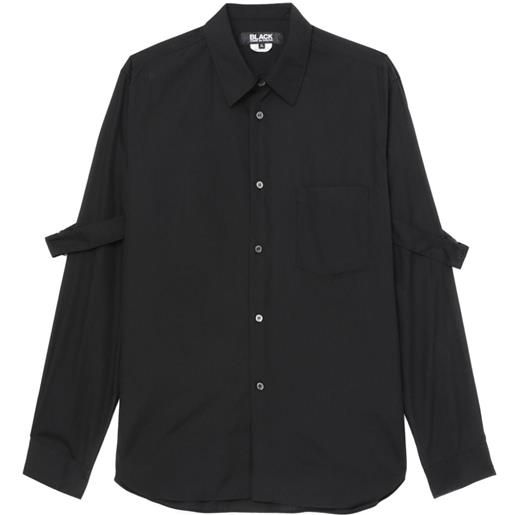 Black Comme Des Garçons camicia con fibbia - nero