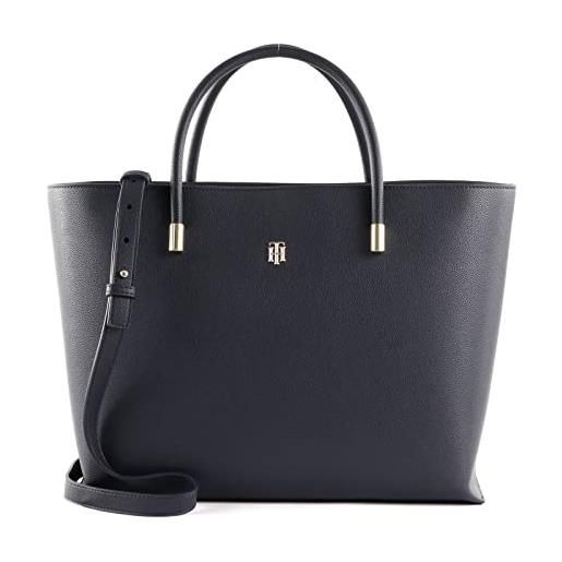 Tommy Hilfiger new casual satchel aw0aw13183, borse a tracolla donna, blu (space blue), os