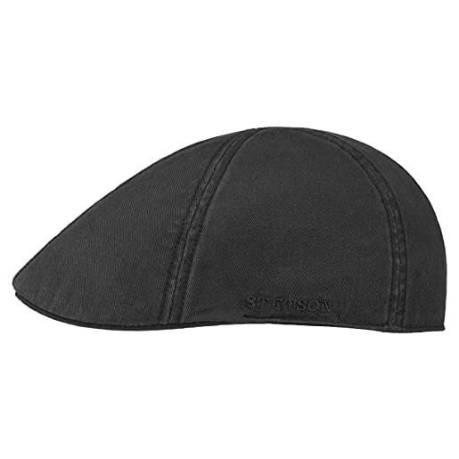Stetson texas coppola in cotone uomo - berretto piatto cappello cotton cap con visiera primavera/estate - xl (60-61 cm) natura